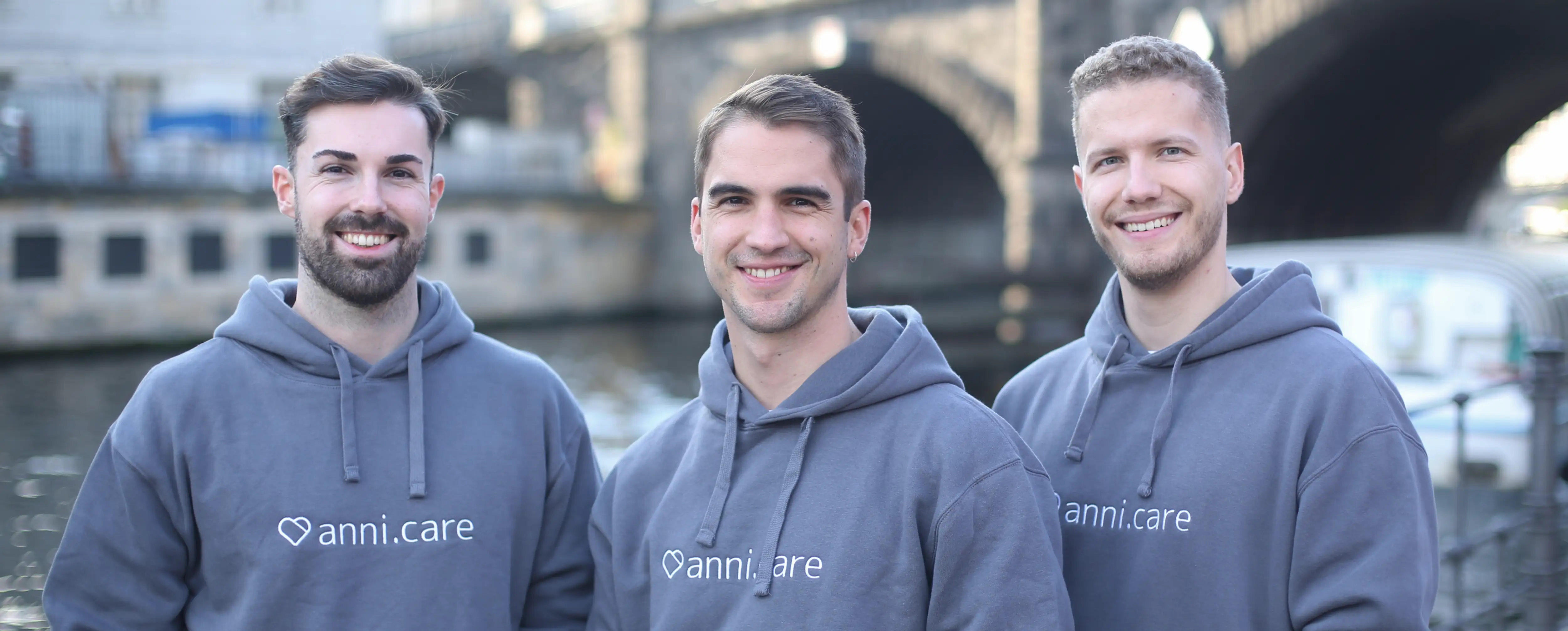 Thomas, Shane und Valentin - das Gründerteam hinter anni.care